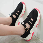 Negro con suela rosa