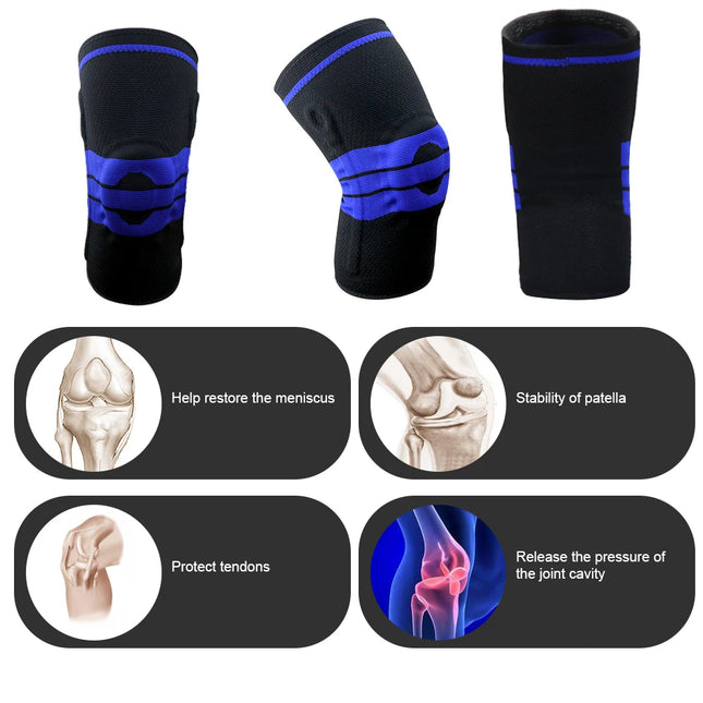 Knee Brace Silicone Sleeve Knee Pads Arthritis Knee Protector For Joints Support Meniscus Compression Protection Sport