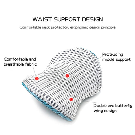 Breathable Memory Cotton Physiotherapy Lumbar Pillow Waist For Car Seat Back Pain Support Cushion Bed Sofa Office Sleep Pillows