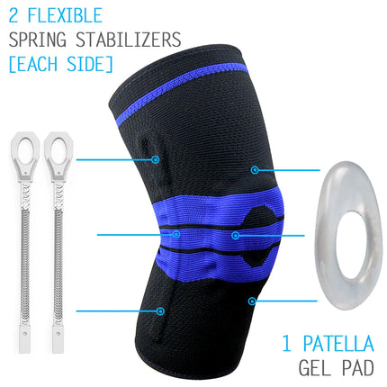 Knee Brace Silicone Sleeve Knee Pads Arthritis Knee Protector For Joints Support Meniscus Compression Protection Sport