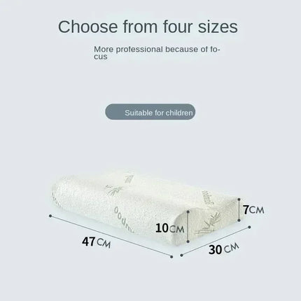 50*30cm Bamboo Fiber Pillow Slow Rebound Health Care Memory Foam Pillow Memory Foam Pillow Orthopedic Pillows Support NeckRelief