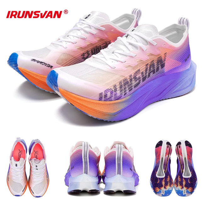 2024 IRUNSVAN HEAT 2.0 Carbon Plate Sneakers Original Men Trail Running Shoes Women Thick Sole Cushioning Road Jogging Shoes