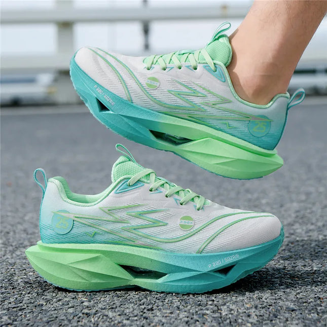 Mens Running Shoes 2025 New Breathable Cushioning Marathon Racing Training Running Shoes Comfortable Anti Slip Mens Sports Shoes