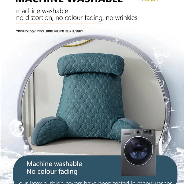 Cooling Latex Cushion Sofa Cushion Back Pillow Removable Washable Sofa Reading Pillow Tatami Bed Back Cushion Home Decor75x58CM