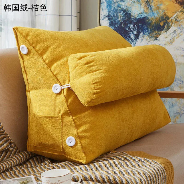 Bed Triangular Cushion Chair Bedside Lumbar Chair Backrest Lounger Lazy Office Chair Reading Living Room Pillow Household Decor