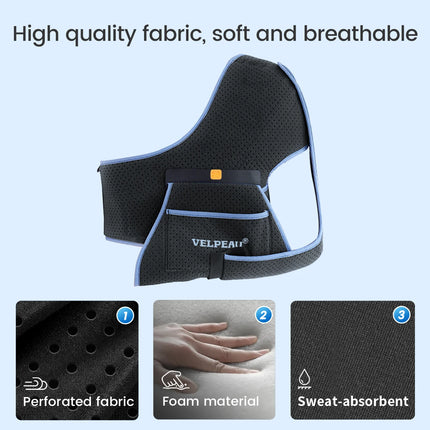 VELPEAU Arm Sling for Elbow Injury, Forearm Fracture, Broken Shoulder, Breathable and Soft Shoulder Immobilizer Fits Both Arms