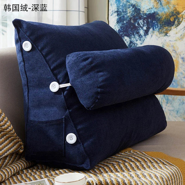 Bed Triangular Cushion Chair Bedside Lumbar Chair Backrest Lounger Lazy Office Chair Reading Living Room Pillow Household Decor