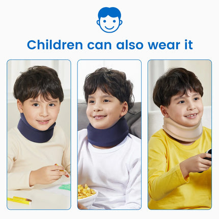 VELPEAU Neck Brace Support for Neck Pain and Spine Pressure, Adjustable Foam Cervical Collar for Snoozing and Sleep Apnea