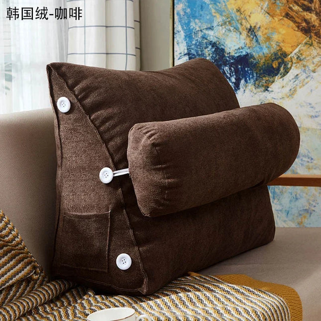 Bed Triangular Cushion Chair Bedside Lumbar Chair Backrest Lounger Lazy Office Chair Reading Living Room Pillow Household Decor
