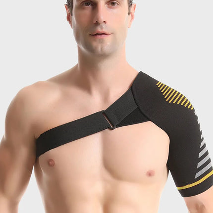 GOBYGO 1Pcs Adjustable Elastic Shoulder Strap Sports Strap Shoulder Pads Fitness Sprain Strain Fixed Compression Joint Brace
