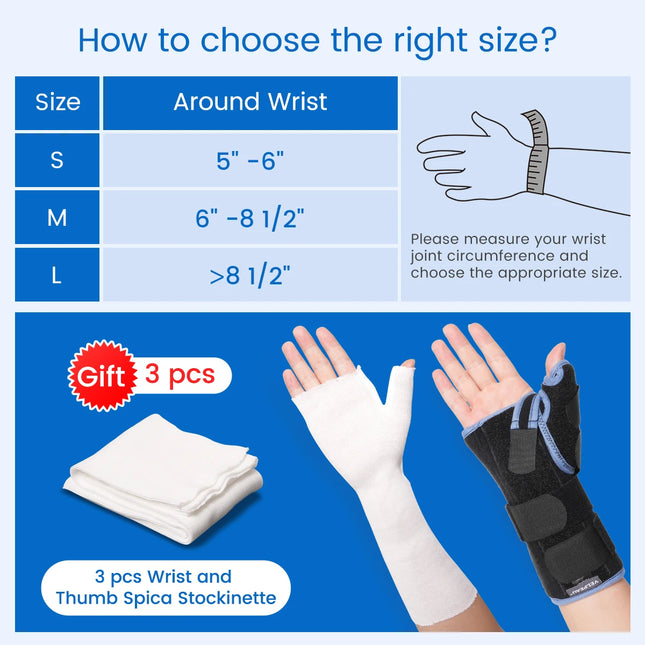 VELPEAU Wrist Splint Medical for Carpal Tunnel Pain, Tendonitis and Arthritis, Wrist Brace with Adjustable Thumb Support
