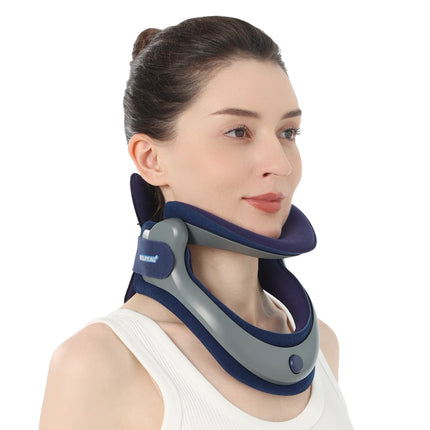 VELPEAU Cervical Traction Device, Neck Stretcher for Posture Correct and Spine Pressure, Adjustable Neck Brace for Men and Women