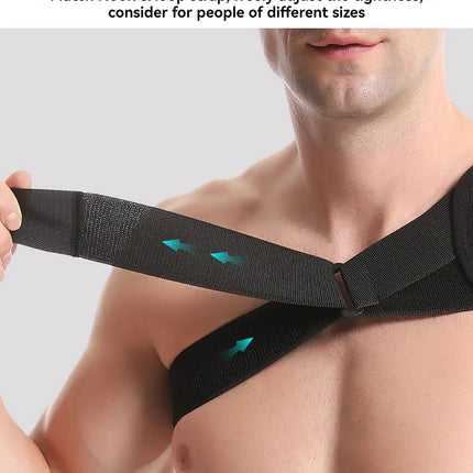 GOBYGO 1Pcs Adjustable Elastic Shoulder Strap Sports Strap Shoulder Pads Fitness Sprain Strain Fixed Compression Joint Brace
