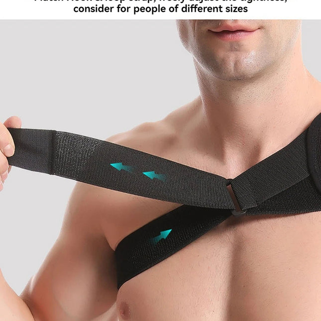 GOBYGO 1Pcs Adjustable Elastic Shoulder Strap Sports Strap Shoulder Pads Fitness Sprain Strain Fixed Compression Joint Brace