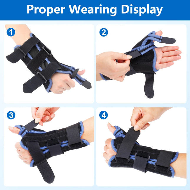 VELPEAU Wrist Splint Medical for Carpal Tunnel Pain, Tendonitis and Arthritis, Wrist Brace with Adjustable Thumb Support