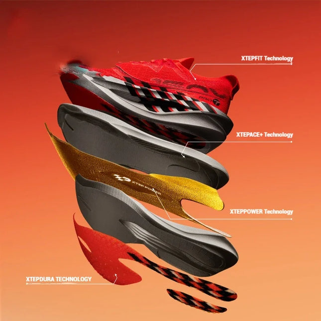 Xtep 160X 7.0 Pro Running Shoes 2025 Cushioning Shock Sneakers Professional Marathon PB Carbon Plate Sports Shoes 975319110041
