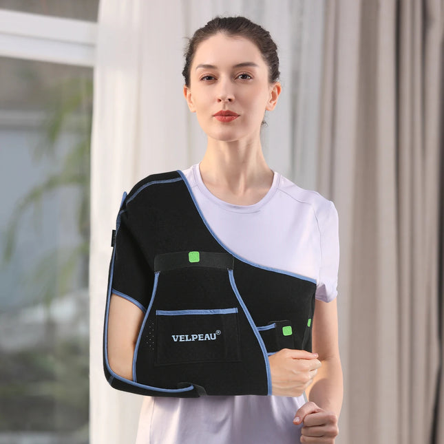 VELPEAU Arm Sling for Elbow Injury, Forearm Fracture, Broken Shoulder, Breathable and Soft Shoulder Immobilizer Fits Both Arms