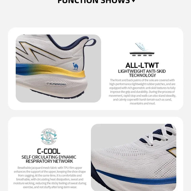 GOLDEN CAMEL Running Sports Shoes Men and Women Sneakers Breathable Mesh Non-slip Wear-resistant Jogging Sports Shoes for Men