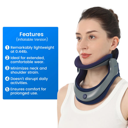 VELPEAU Cervical Traction Device, Neck Stretcher for Posture Correct and Spine Pressure, Adjustable Neck Brace for Men and Women