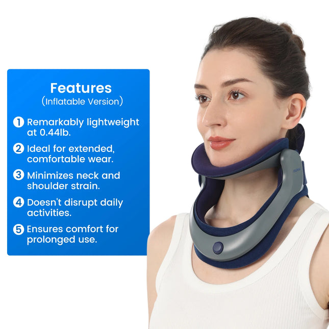 VELPEAU Cervical Traction Device, Neck Stretcher for Posture Correct and Spine Pressure, Adjustable Neck Brace for Men and Women