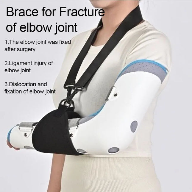 Adjustable Post Op Elbow Stabilizer Splint-Elbow Brace Immobilizer-After Surgery for Dislocated Arm Ligament and Tendon Repairs