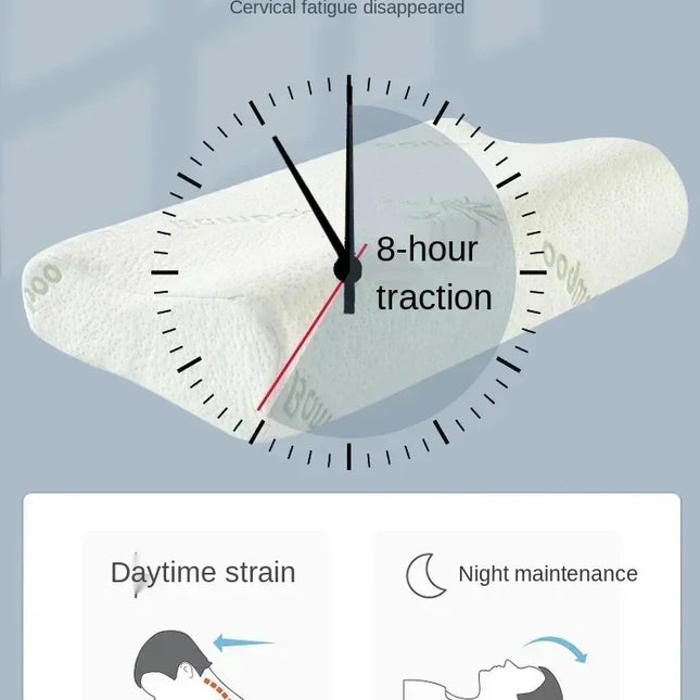 50*30cm Bamboo Fiber Pillow Slow Rebound Health Care Memory Foam Pillow Memory Foam Pillow Orthopedic Pillows Support NeckRelief