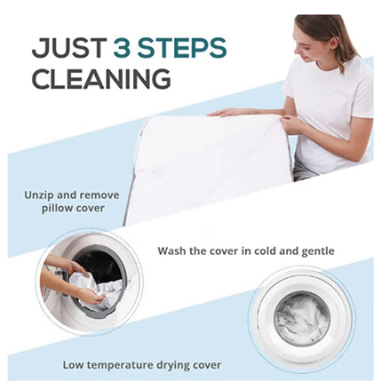 2 Pcs Memory Foam Bed Wedge Pillow/Neck Pillow For Back, Leg, And Knee - Triangle Pillow With Removable Cover