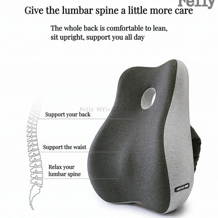 Memory Foam Waist Cushion Massage Back Orthopedic Pillow Lumbar Office Chair Cushion Car Seat Support Pad Buttock Coccyx Pillows