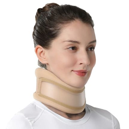 VELPEAU Neck Brace Support for Neck Pain and Spine Pressure, Adjustable Foam Cervical Collar for Snoozing and Sleep Apnea