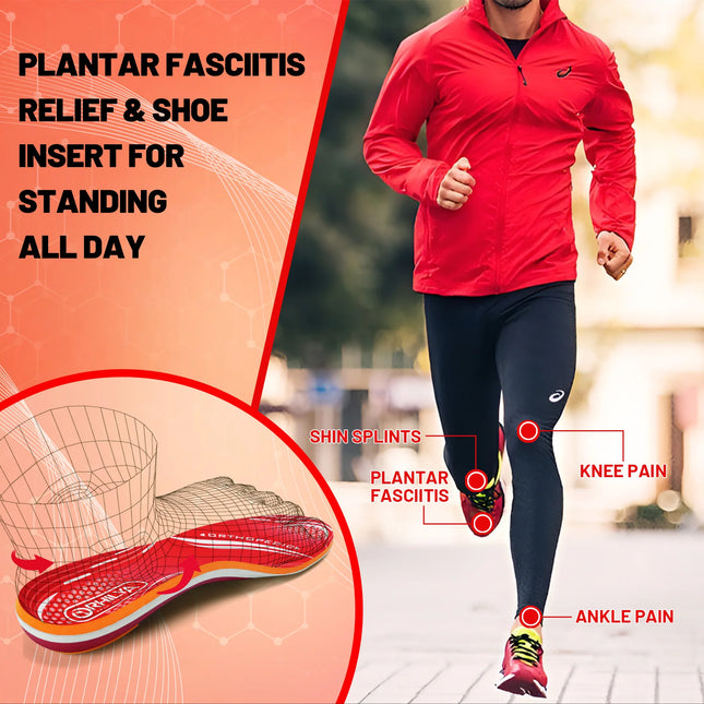 220lbs+ Plantar Fasciitis Orthopedic Sport Insole High Arch Support Men Women Sole, Flat Feet Pain Relief Orthotic Shoe Insert