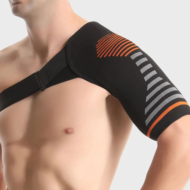 GOBYGO 1Pcs Adjustable Elastic Shoulder Strap Sports Strap Shoulder Pads Fitness Sprain Strain Fixed Compression Joint Brace