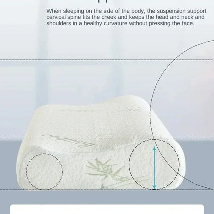 50*30cm Bamboo Fiber Pillow Slow Rebound Health Care Memory Foam Pillow Memory Foam Pillow Orthopedic Pillows Support NeckRelief