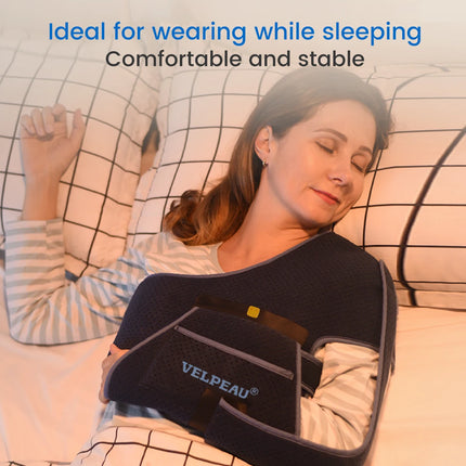 VELPEAU Arm Sling for Elbow Injury, Forearm Fracture, Broken Shoulder, Breathable and Soft Shoulder Immobilizer Fits Both Arms