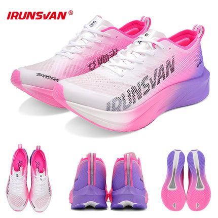 2024 IRUNSVAN HEAT 2.0 Carbon Plate Sneakers Original Men Trail Running Shoes Women Thick Sole Cushioning Road Jogging Shoes
