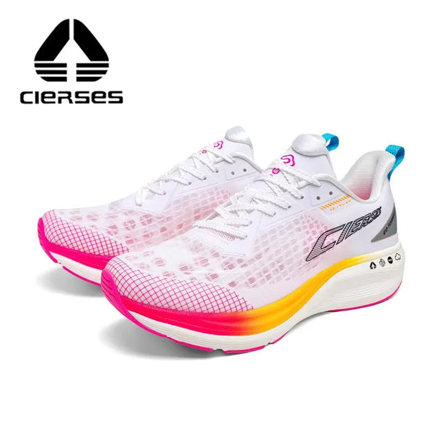 CIERSES  Full Palm Marathon Racing Track and Field Training High Wear   High Rebound Propulsion Fabric Running Shoes 2438-4