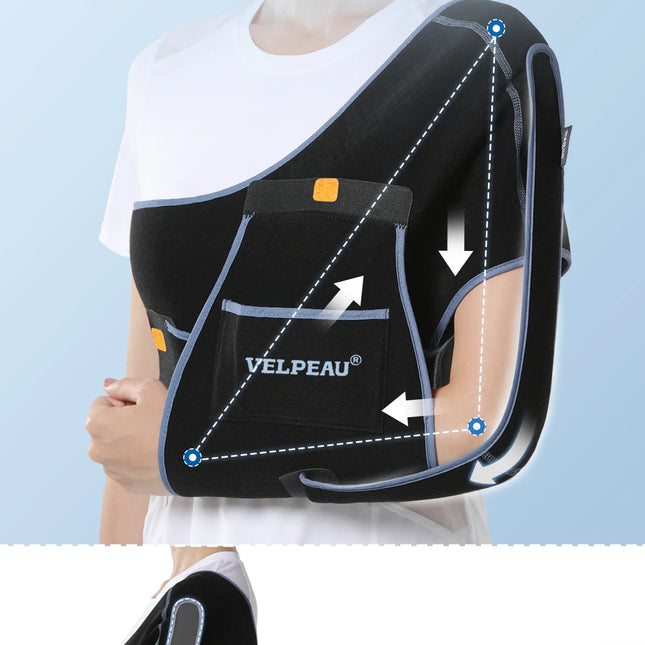 VELPEAU Arm Sling for Elbow Injury, Forearm Fracture, Broken Shoulder, Breathable and Soft Shoulder Immobilizer Fits Both Arms