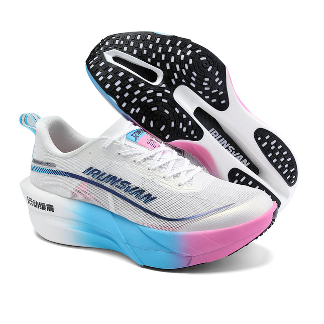 IRUNSVAN Full Plam Carbon Plate Trail Running Shoes Men 2024 High Quality Trendy Shoes New Ultra-light Running Shoes Sports