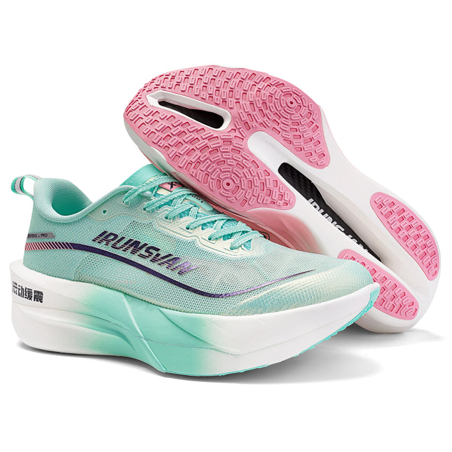 IRUNSVAN Full Plam Carbon Plate Trail Running Shoes Men 2024 High Quality Trendy Shoes New Ultra-light Running Shoes Sports