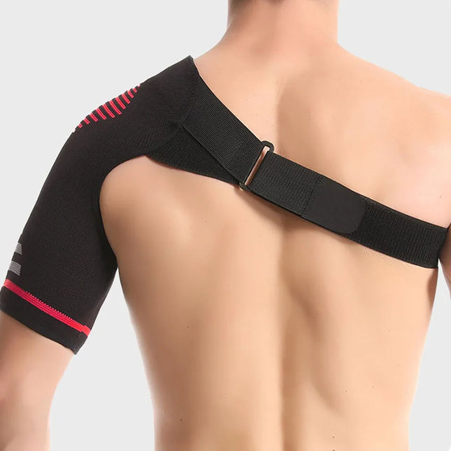 GOBYGO 1Pcs Adjustable Elastic Shoulder Strap Sports Strap Shoulder Pads Fitness Sprain Strain Fixed Compression Joint Brace
