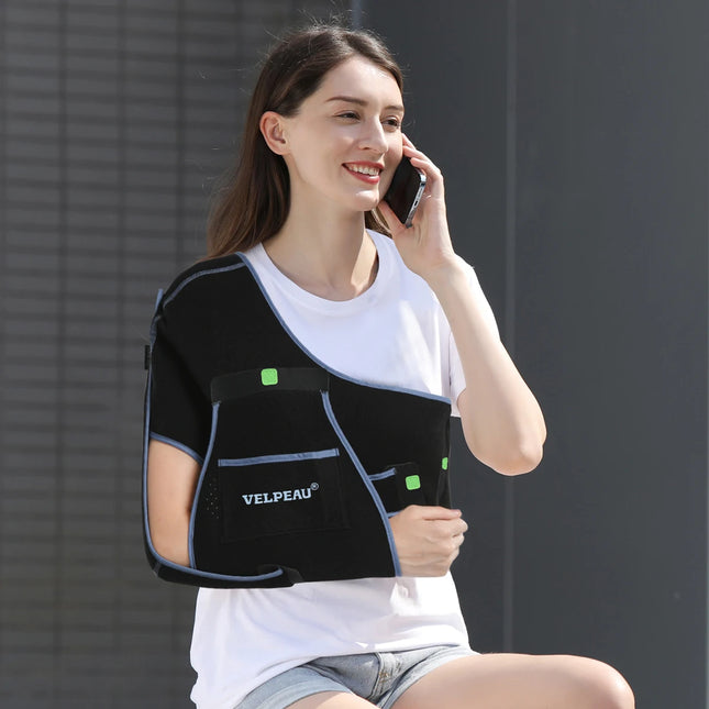 VELPEAU Arm Sling for Elbow Injury, Forearm Fracture, Broken Shoulder, Breathable and Soft Shoulder Immobilizer Fits Both Arms