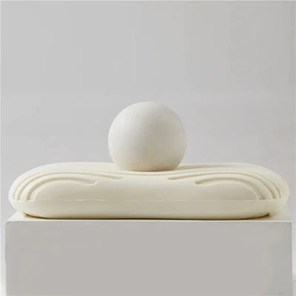 Natural Latex Pillow with Cotton Cover Soft No Pressure Support Neck Pain Relief Bed Pillow for Side Back and Stomach Sleeper