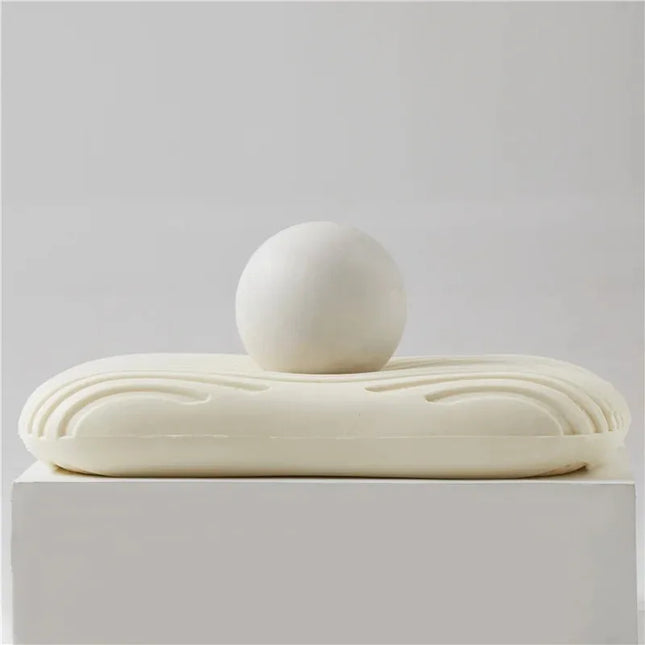 Natural Latex Pillow with Cotton Cover Soft No Pressure Support Neck Pain Relief Bed Pillow for Side Back and Stomach Sleeper