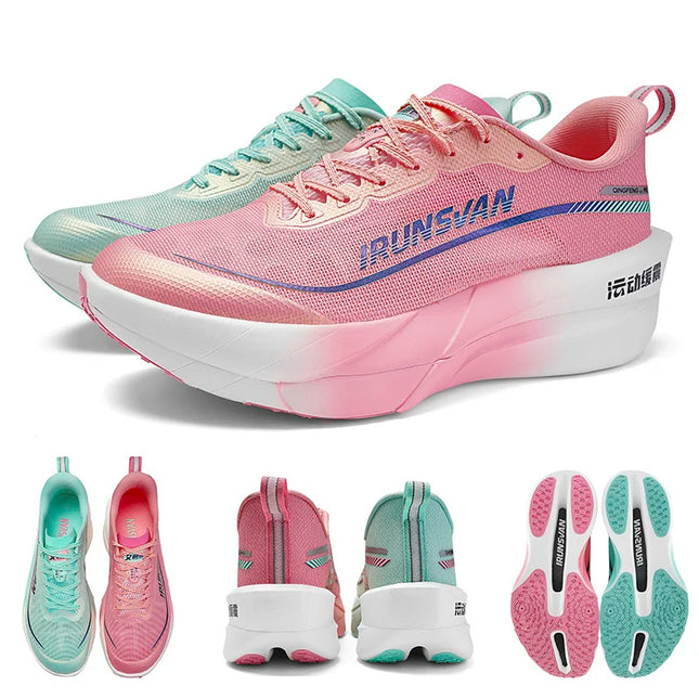 IRUNSVAN Full Plam Carbon Plate Trail Running Shoes Men 2024 High Quality Trendy Shoes New Ultra-light Running Shoes Sports