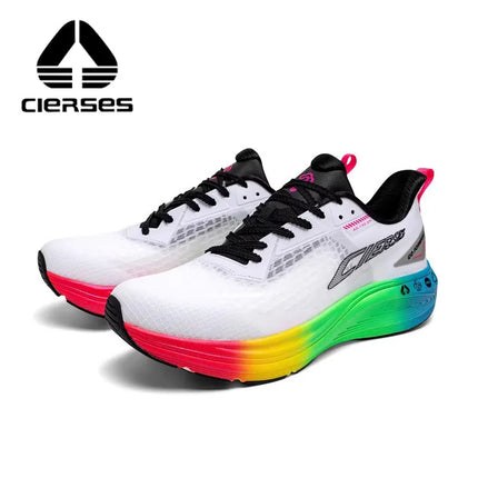 CIERSES  Full Palm Marathon Racing Track and Field Training High Wear   High Rebound Propulsion Fabric Running Shoes 2438-4
