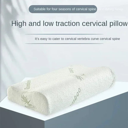 50*30cm Bamboo Fiber Pillow Slow Rebound Health Care Memory Foam Pillow Memory Foam Pillow Orthopedic Pillows Support NeckRelief