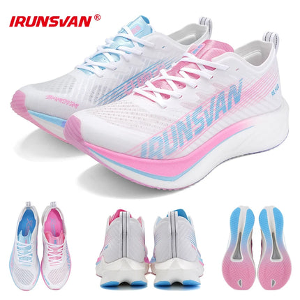 2024 IRUNSVAN HEAT 2.0 Carbon Plate Sneakers Original Men Trail Running Shoes Women Thick Sole Cushioning Road Jogging Shoes
