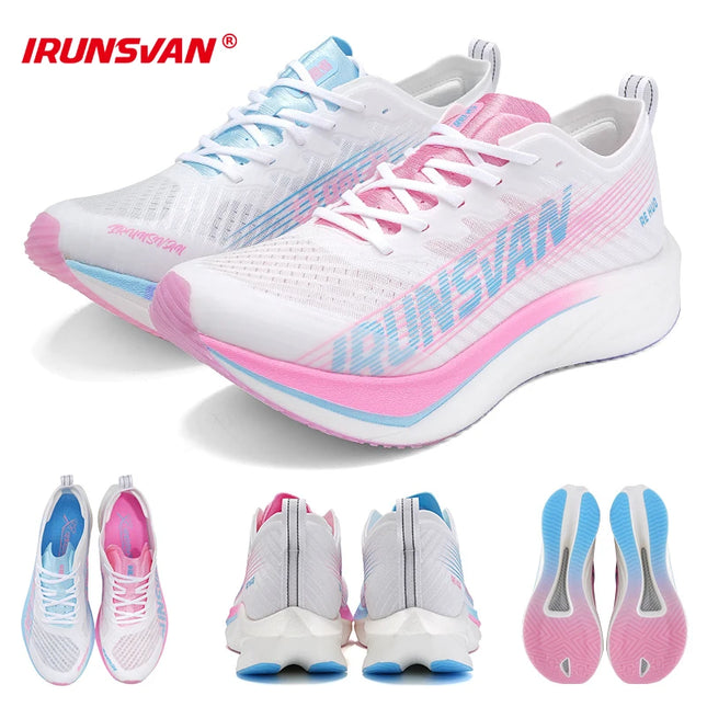 2024 IRUNSVAN HEAT 2.0 Carbon Plate Sneakers Original Men Trail Running Shoes Women Thick Sole Cushioning Road Jogging Shoes