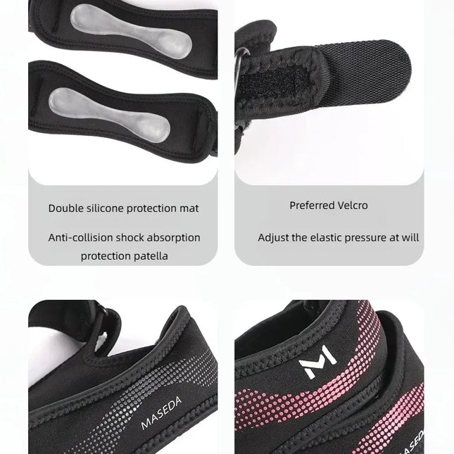 New Upgraded With Double Patella Straps Anti Slip Silicone Sports Knee Pads That Are Adjustable, Stable, And Shock-Absorbing