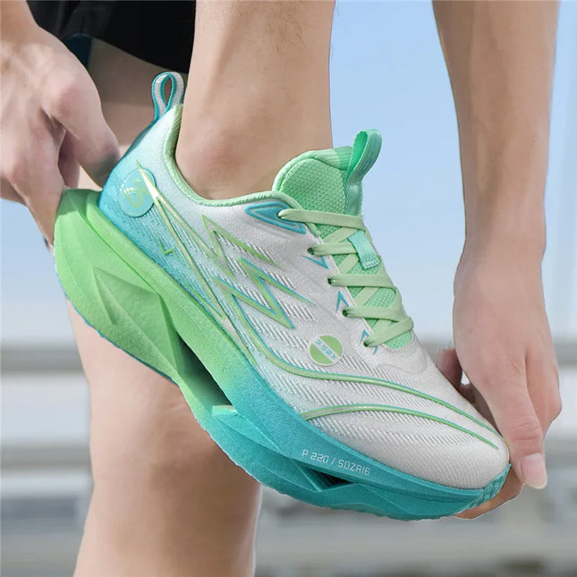 Mens Running Shoes 2025 New Breathable Cushioning Marathon Racing Training Running Shoes Comfortable Anti Slip Mens Sports Shoes