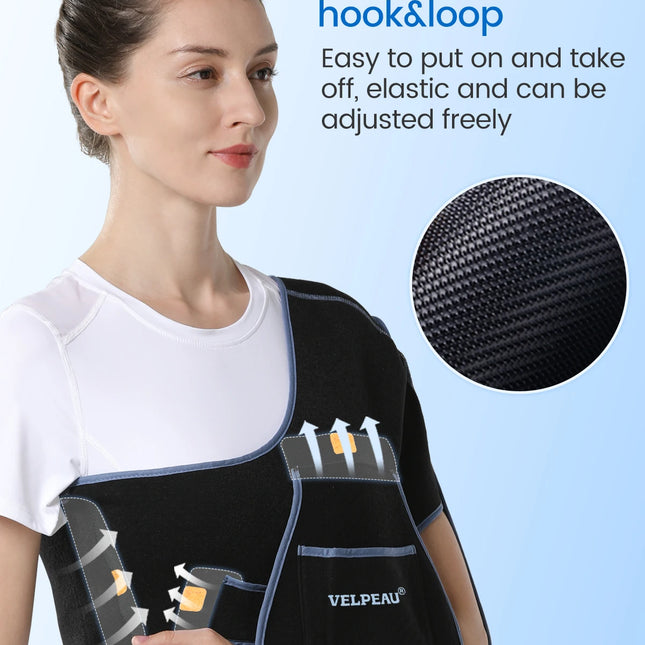 VELPEAU Arm Sling for Elbow Injury, Forearm Fracture, Broken Shoulder, Breathable and Soft Shoulder Immobilizer Fits Both Arms